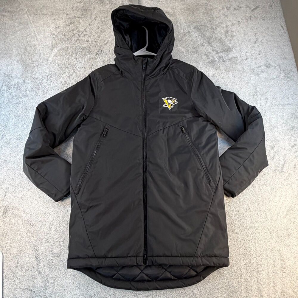 Pittsburgh Penguins Levelwear Youth Large Insulated Hooded Jacket NHL NWT
